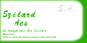 szilard acs business card