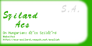 szilard acs business card